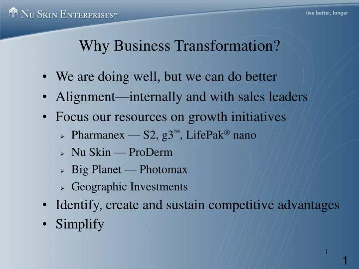 why business transformation