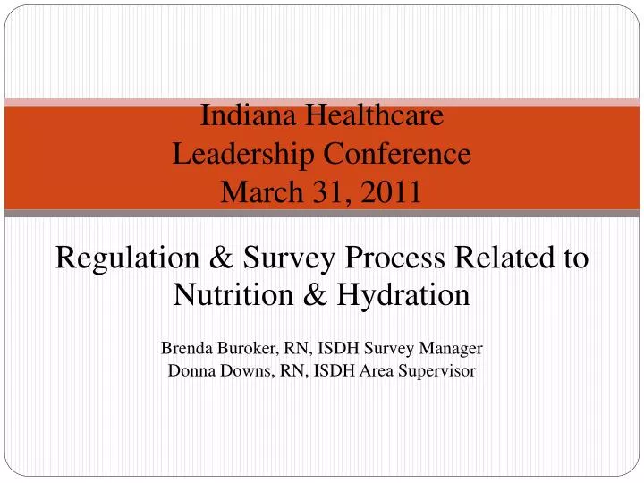 indiana healthcare leadership conference march 31 2011