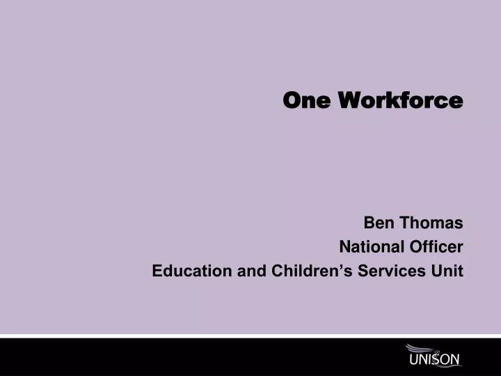 one workforce