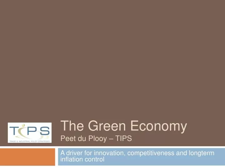 the green economy peet du plooy tips