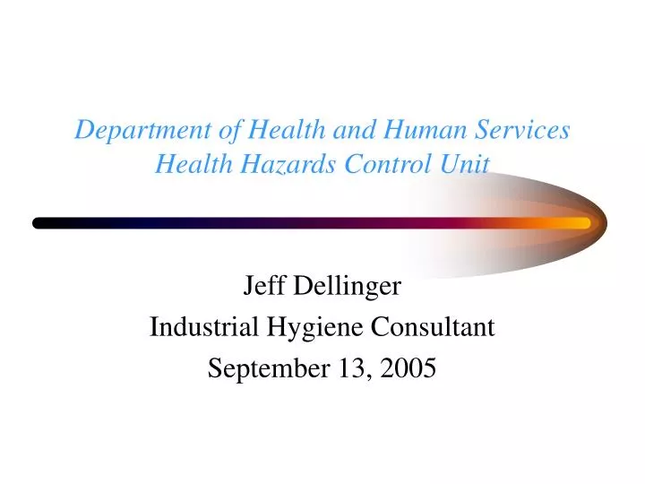 department of health and human services health hazards control unit