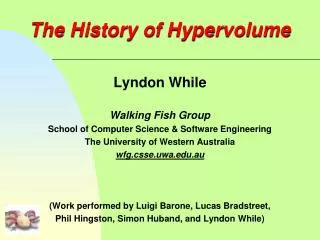 The History of Hypervolume