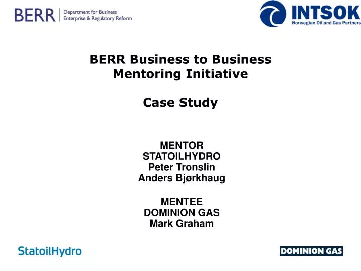 berr business to business mentoring initiative case study