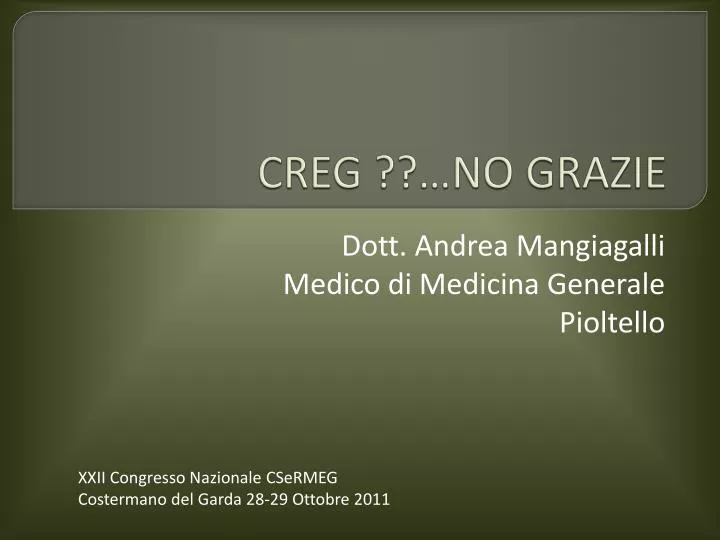 creg no grazie