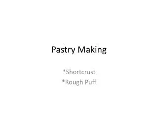 Pastry Making