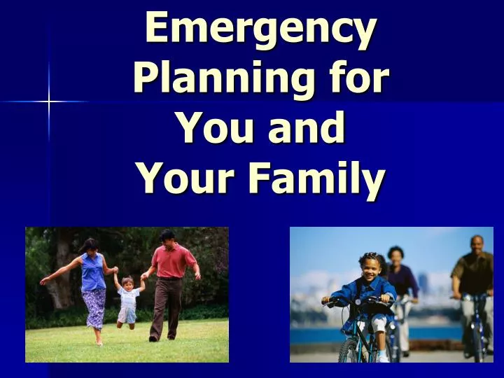 emergency planning for you and your family