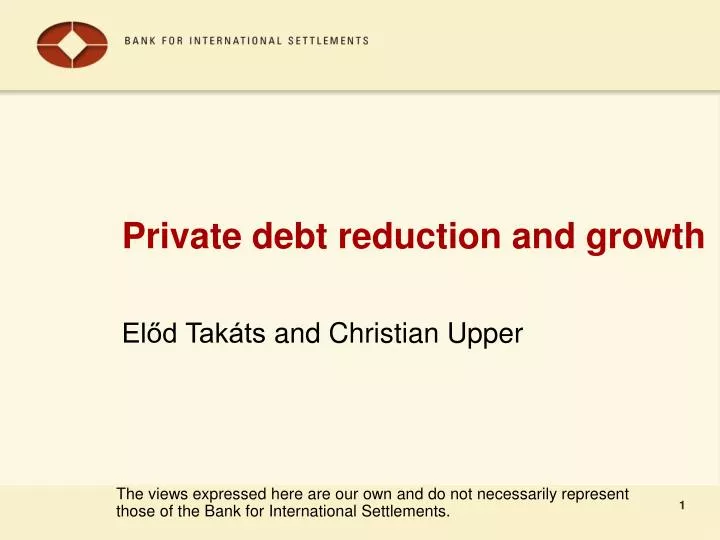private debt reduction and growth