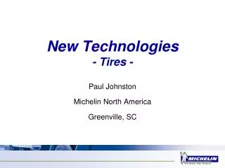 New Technologies - Tires -