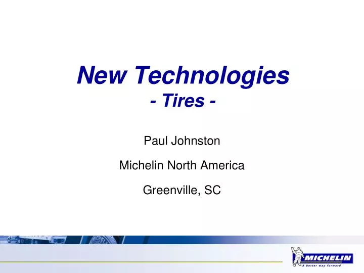 new technologies tires