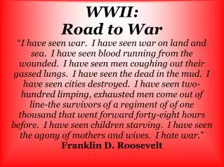WWII: Road to War