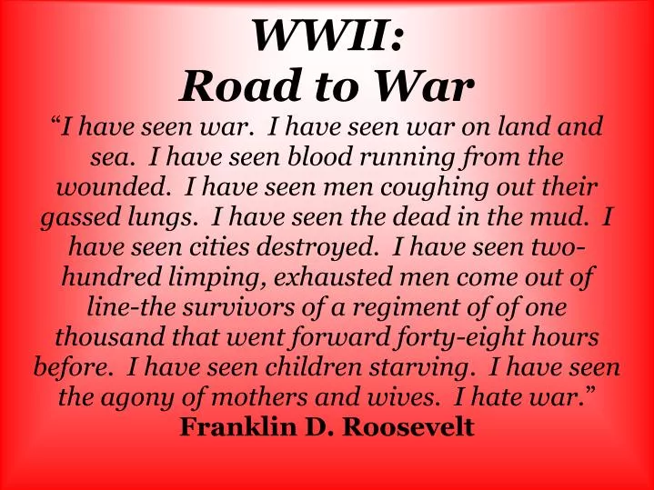 wwii road to war
