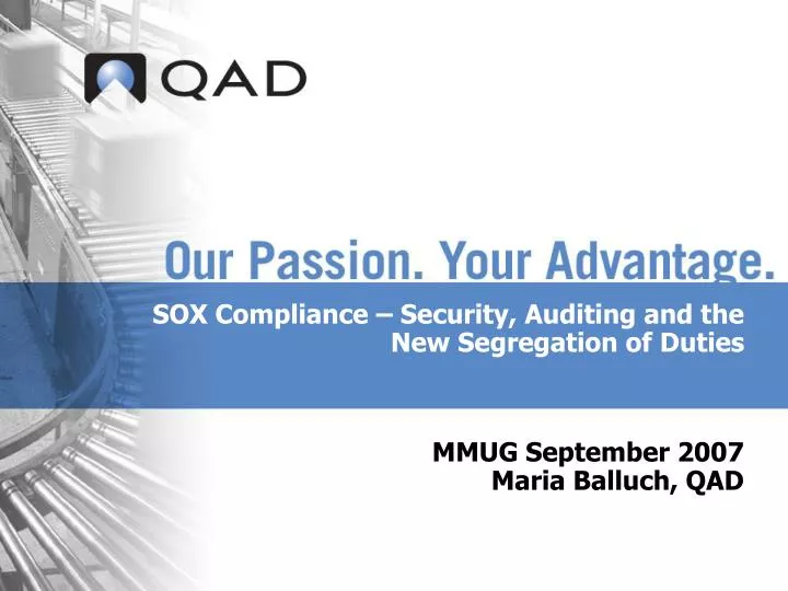 sox compliance security auditing and the new segregation of duties