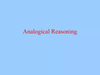 Analogical Reasoning