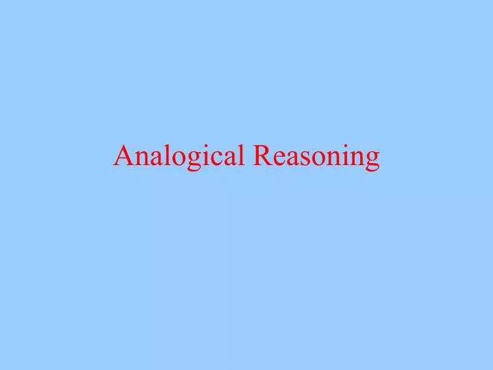 analogical reasoning