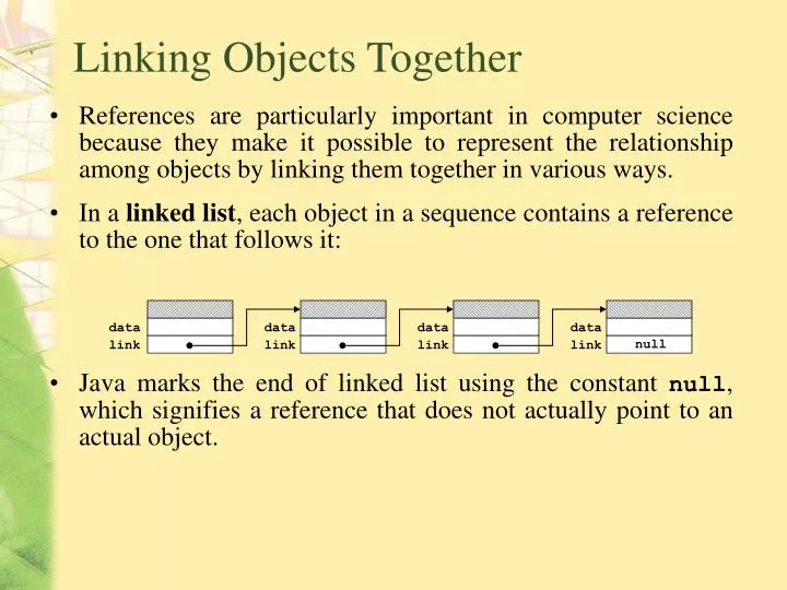 linking objects together