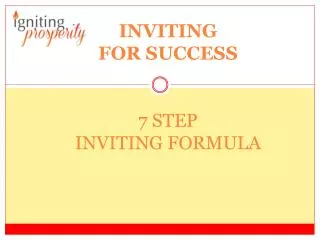 Invite for success