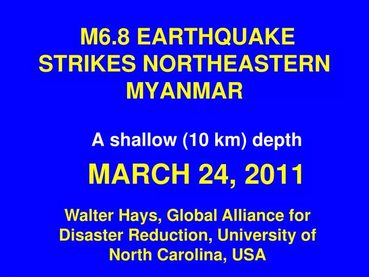 m6 8 earthquake strikes northeastern myanmar
