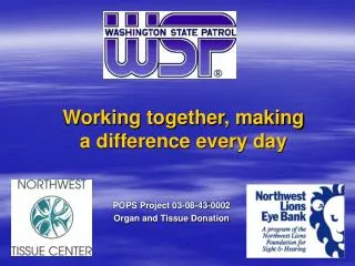 Working together, making a difference every day