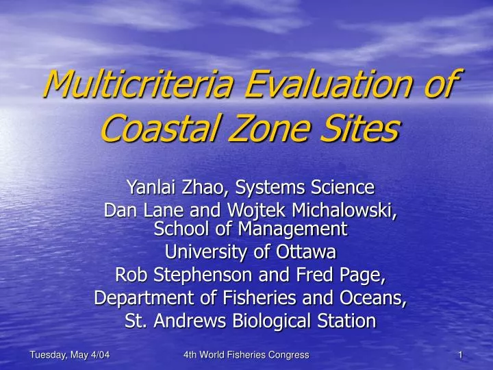 multicriteria evaluation of coastal zone sites
