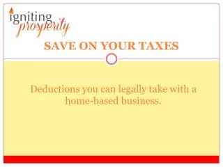 Save on your taxes