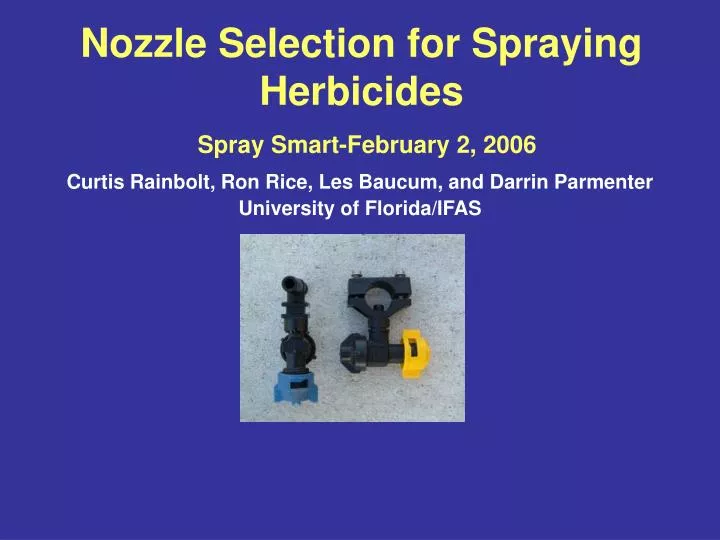 nozzle selection for spraying herbicides spray smart february 2 2006
