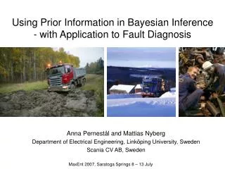 Using Prior Information in Bayesian Inference - with Application to Fault Diagnosis