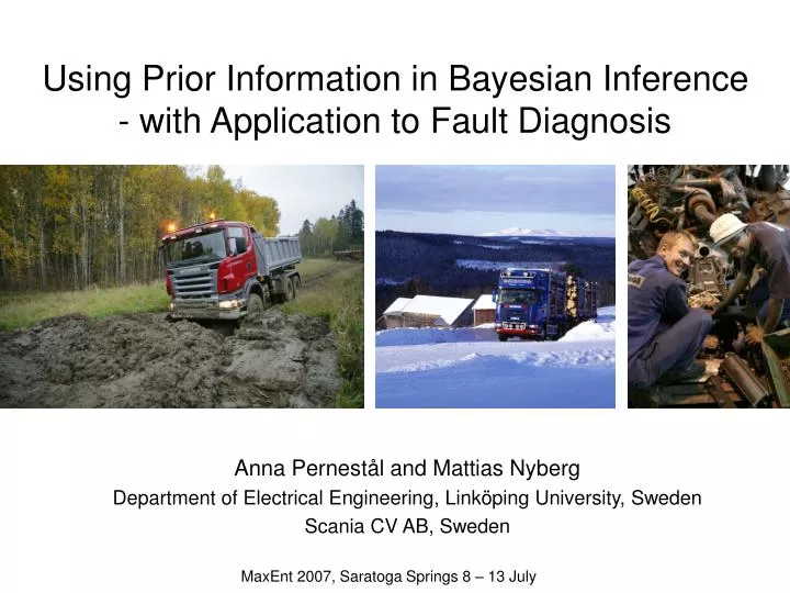 using prior information in bayesian inference with application to fault diagnosis