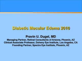 Diabetic Macular Edema 2010