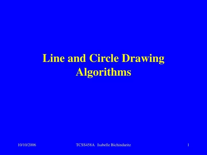 line and circle drawing algorithms