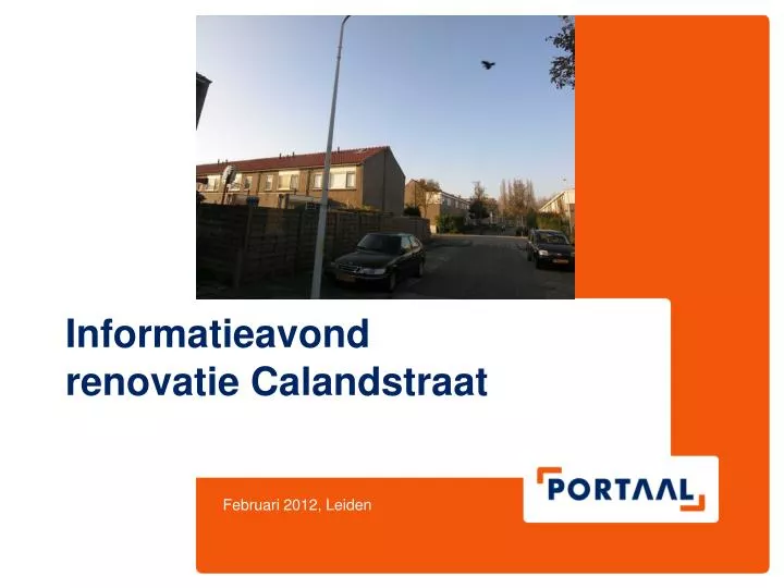 informatieavond renovatie calandstraat