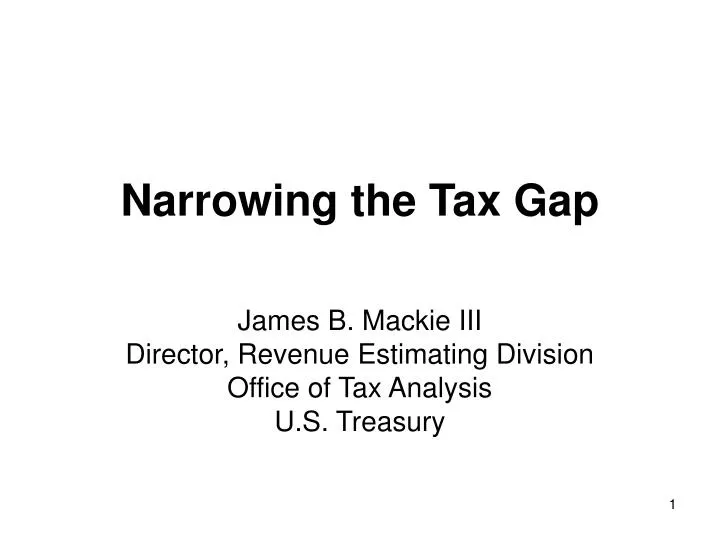 narrowing the tax gap