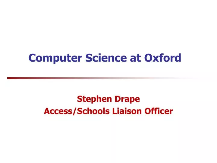 computer science at oxford