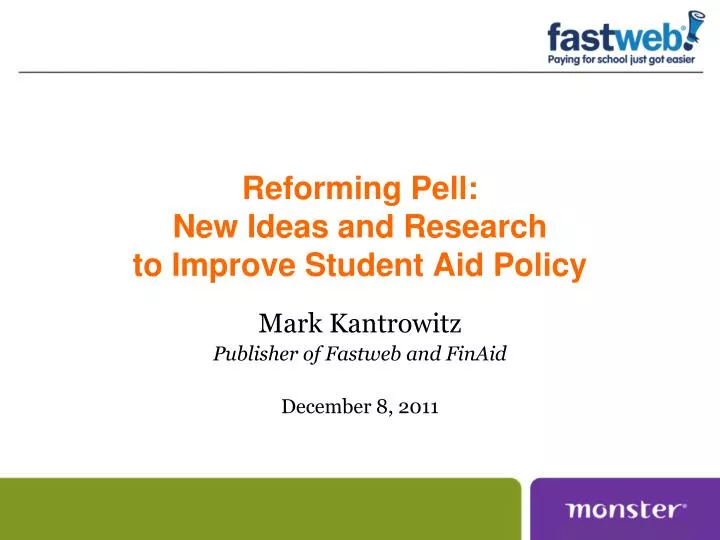 reforming pell new ideas and research to improve student aid policy