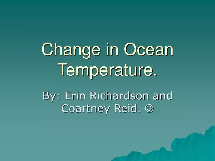 change in ocean temperature