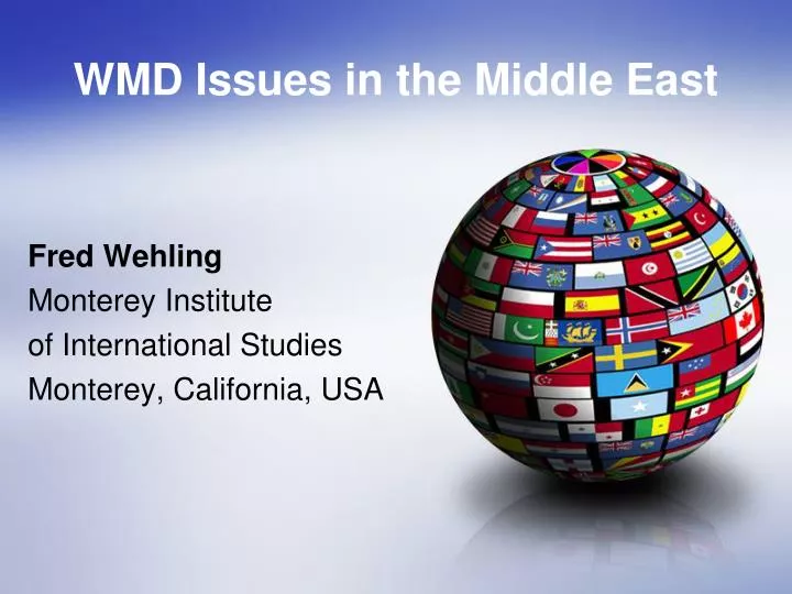 wmd issues in the middle east