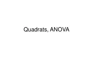 quadrats anova