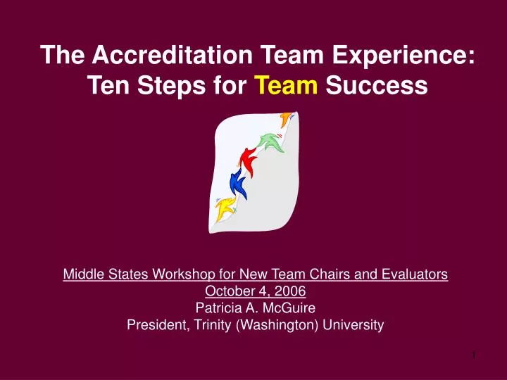 the accreditation team experience ten steps for team success