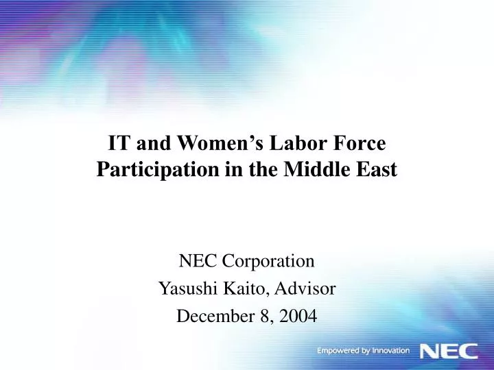 it and women s labor force participation in the middle east