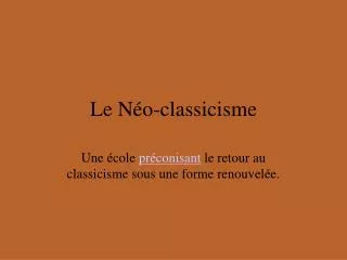 le n o classicisme
