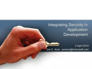 Integrating Security in Application Development
