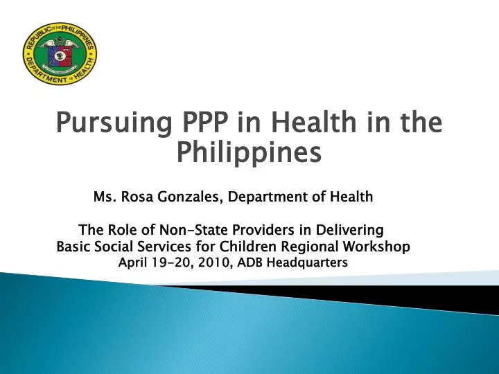 pursuing ppp in health in the philippines