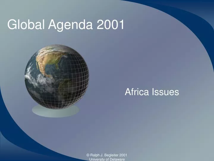 global agenda 2001
