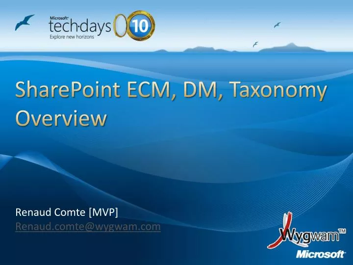 sharepoint ecm dm taxonomy overview