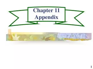Chapter 11 Appendix