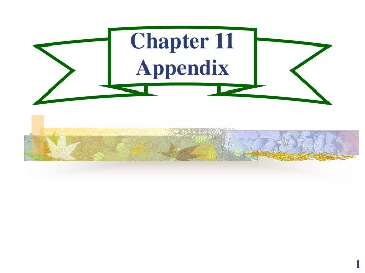 chapter 11 appendix