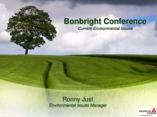 Bonbright Conference Current Environmental Issues
