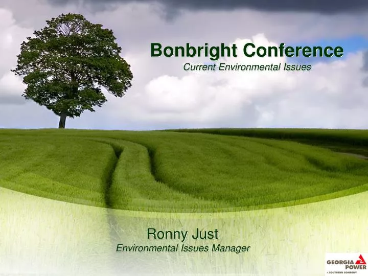 bonbright conference current environmental issues