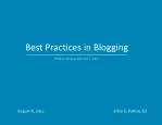 Best Practices for Blogging - slide 1