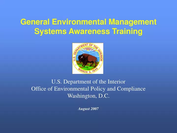 general environmental management systems awareness training