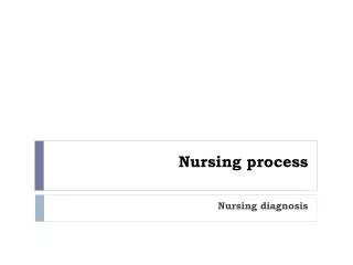 Nursing process